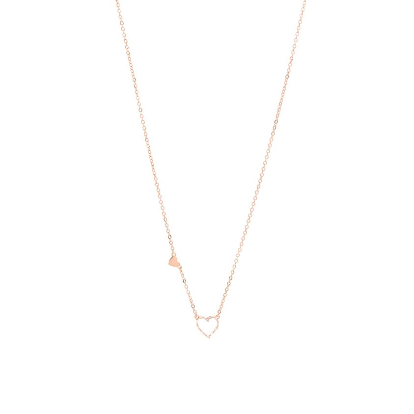 Merx Inc. Rose Gold Heart Necklace