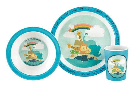 Noah's Ark Two by Two - 3 Piece Dish Set