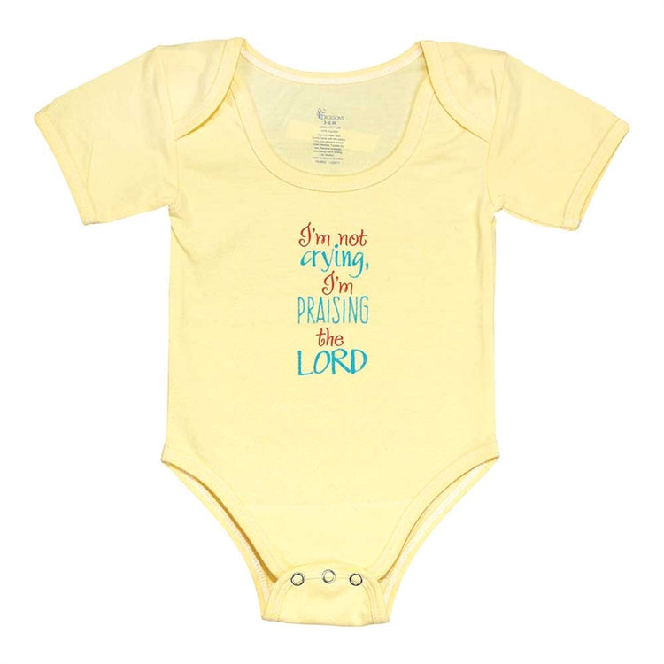 Baby Onesie - 'I'm Not Crying, I'm Praising the Lord'