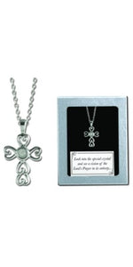 Heart Cross Lord's Prayer Viewer Necklace
