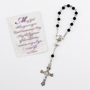 Black One Decade Communion Rosary