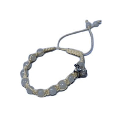 Pearl Shamballa Rosary Bracelet