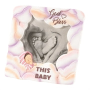 God Bless This Baby Cloud Photo Frame - Pink