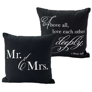 Mr & Mrs - Above all, love each other deeply - pillow