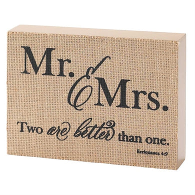 Two Are Better Than One - Tabletop Plaque