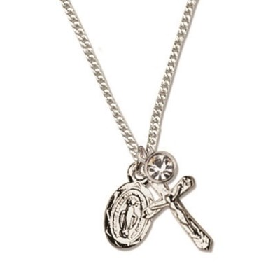 Charm Necklace- Cross and Chalice Charms