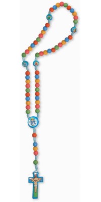 Multi-Color Kiddie Wooden Rosary